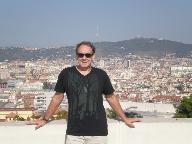 Soaking in some Barcelona sun Jeff at Miro Museum